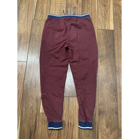 Psycho Bunny Pants Mens Medium Burgundy Blue Joggers Lounge Sweatpants (PICS!) - Picture 4 of 5